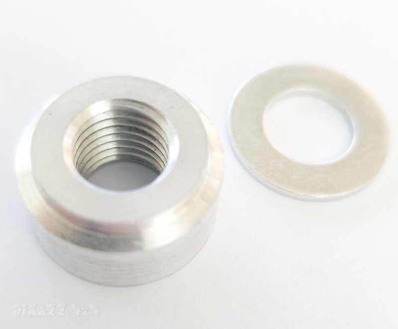 Aluminium Weld On Boss for Bosch AIT Sensor with M12 x 1.5mm Thread