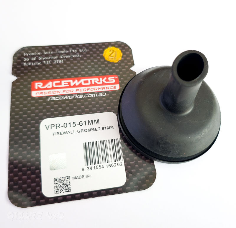 Raceworks Firewall Grommet 61mm with straight outlet VPR-015-61mm