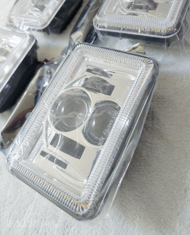 JTX Lighting 4×6″ LED Headlights - 4 Lights for Toyota Landcruiser 80 Series | JTX Lighting