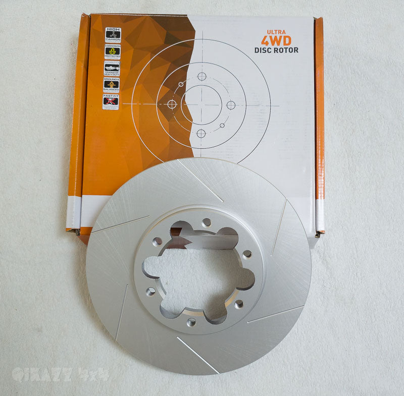 Protex 4wd Front Slotted Disc Rotor Right Hand Side for Nissan Patrol GU Y61 | Protex