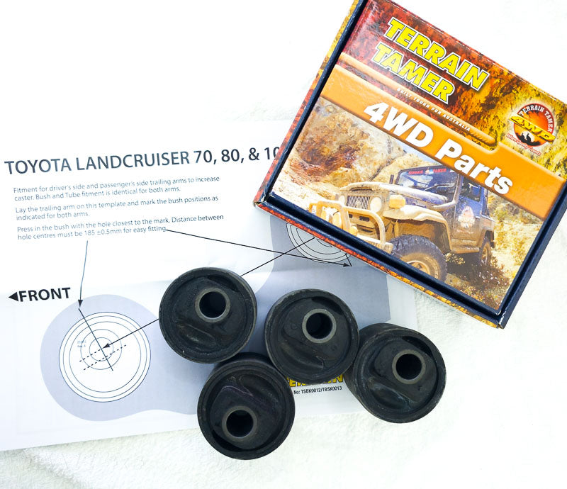 Terrain Tamer Caster Correction Kit to suit 76,78,79,80 & 105 Series Landcruiser 2.5 deg. 25 to 50mm Lift | Terrain Tamer