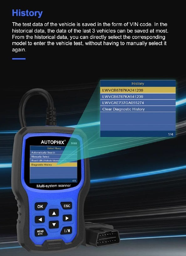 Autophix 9160 Jeep / Dodge / Ram / Chrysler OBDII Professional Diagnostic Tool | Autophix