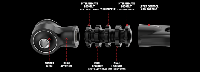 Blackhawk 4x4 ULTIMATE Adjustable Upper Control Arms for Toyota Hilux 2005+