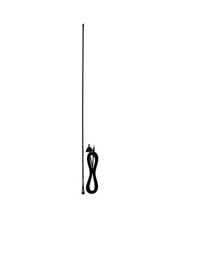 ZCG CR36 AM/FM Radio Receive Whip Antenna With OB Base, Black, Receive Only