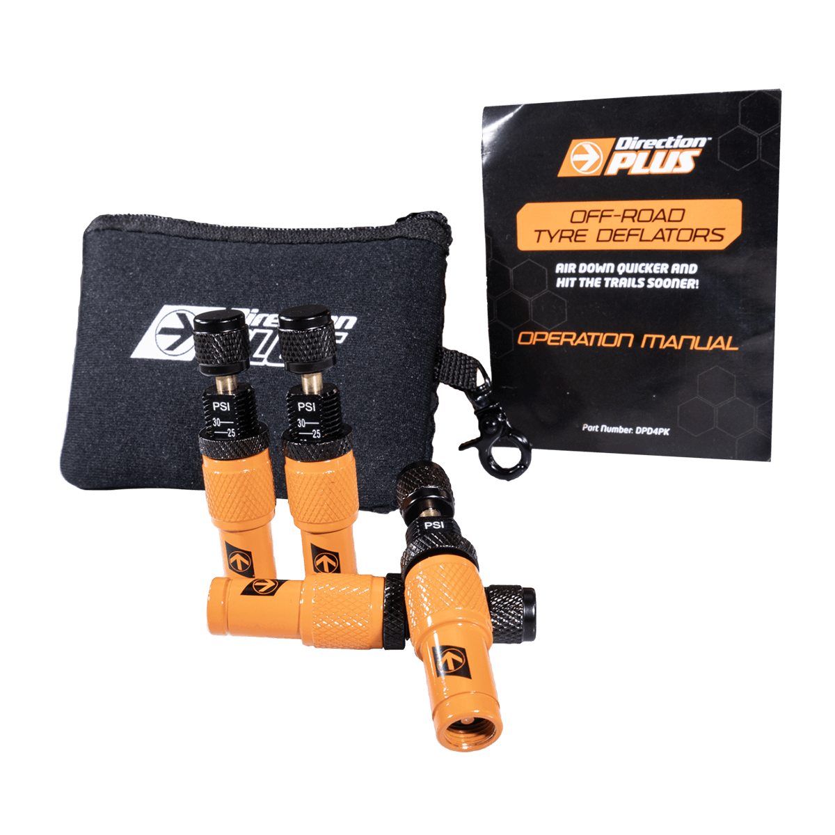 Direction Plus™ Off-Road Tyre Deflators - DPD4PK | Direction-Plus