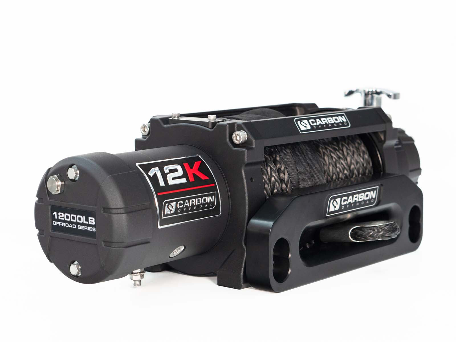 Carbon 12K - 12000lb Winch With Purple Hook V3 | Carbon Offroad