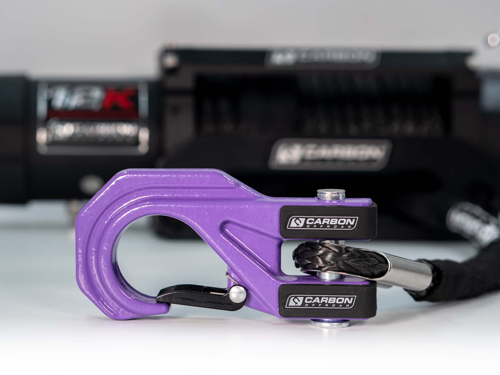 Carbon 12K - 12000lb Winch With Purple Hook V3 | Carbon Offroad