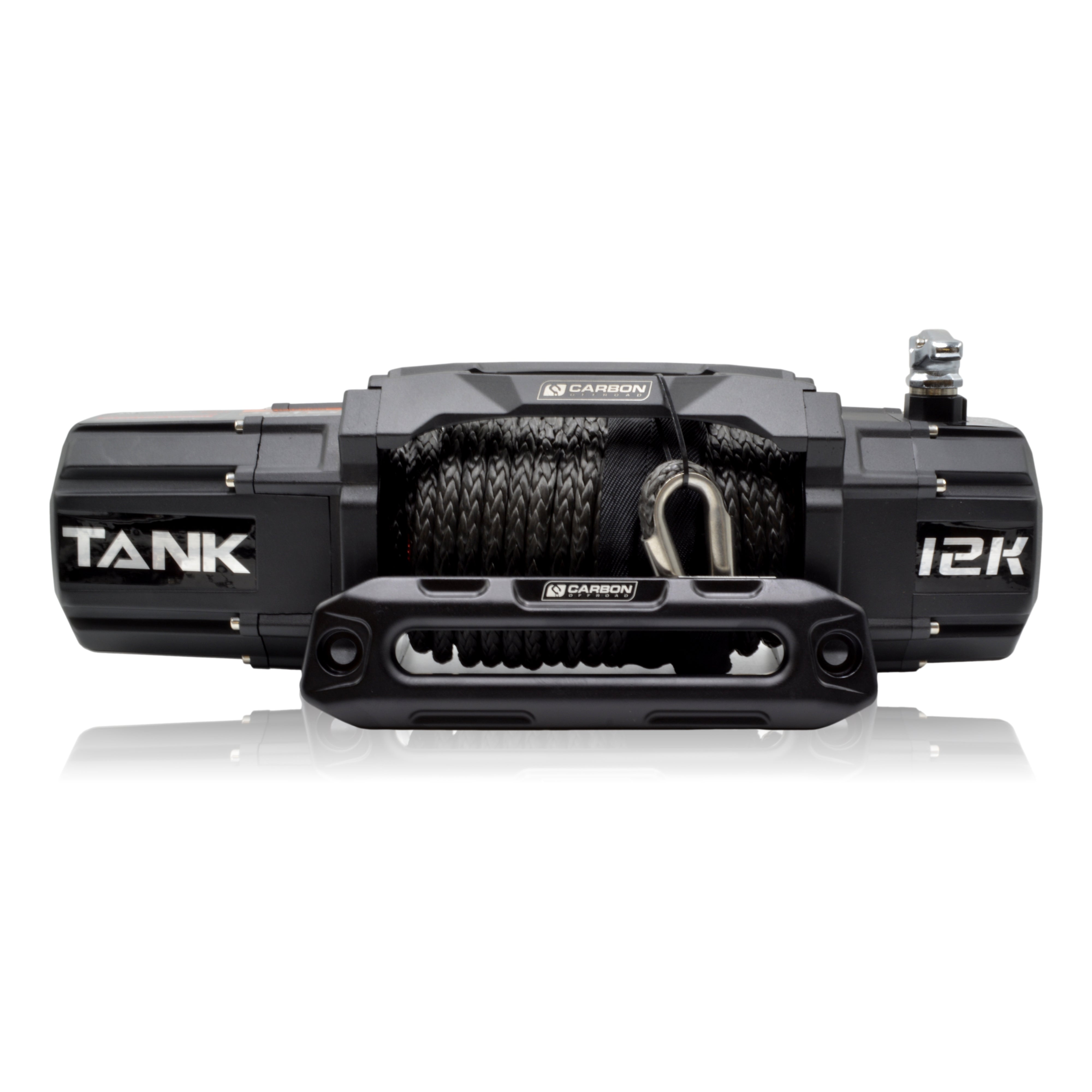 Carbon TANK - 12000lb Winch 12V No Hook | Carbon Offroad