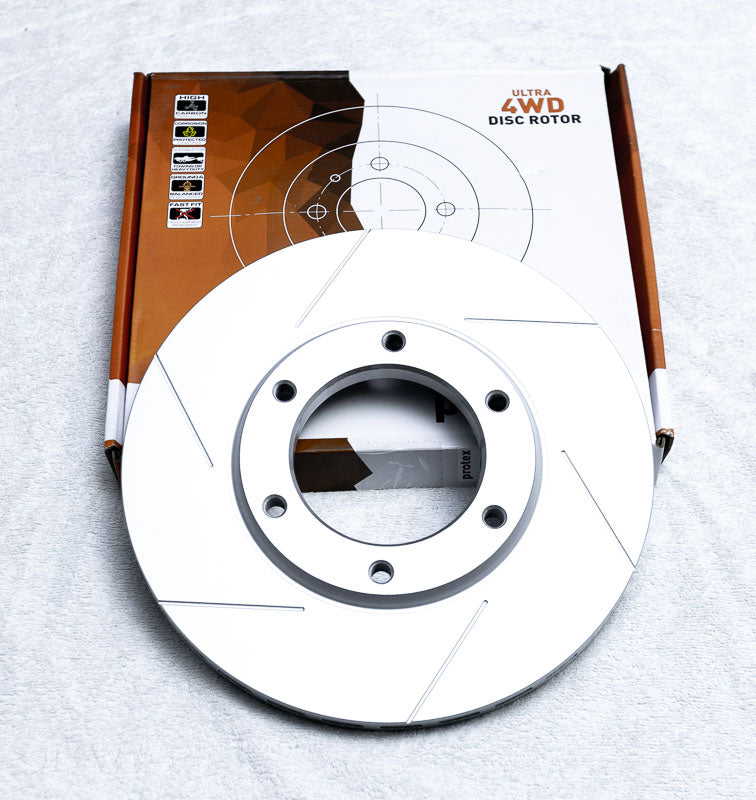 Protex 4wd Front Slotted Disc Rotor Left Hand Side for Nissan Patrol GQ Y60