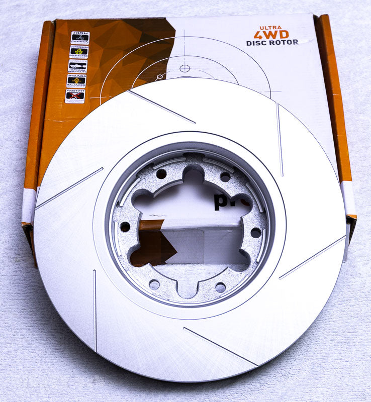 Protex 4wd Front Slotted Disc Rotor Left Hand Side for Nissan Patrol TB48 GU Y61