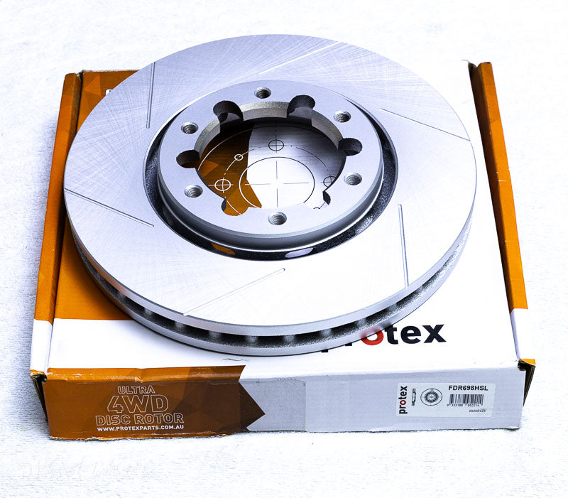 Protex 4wd Front Slotted Disc Rotor Left Hand Side for Nissan Patrol TB48 GU Y61