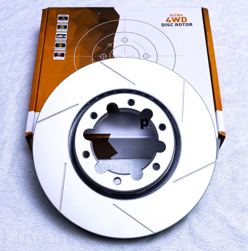 Protex 4wd Front Slotted Disc Rotor Right Hand Side for Nissan Patrol TB48 GU Y61