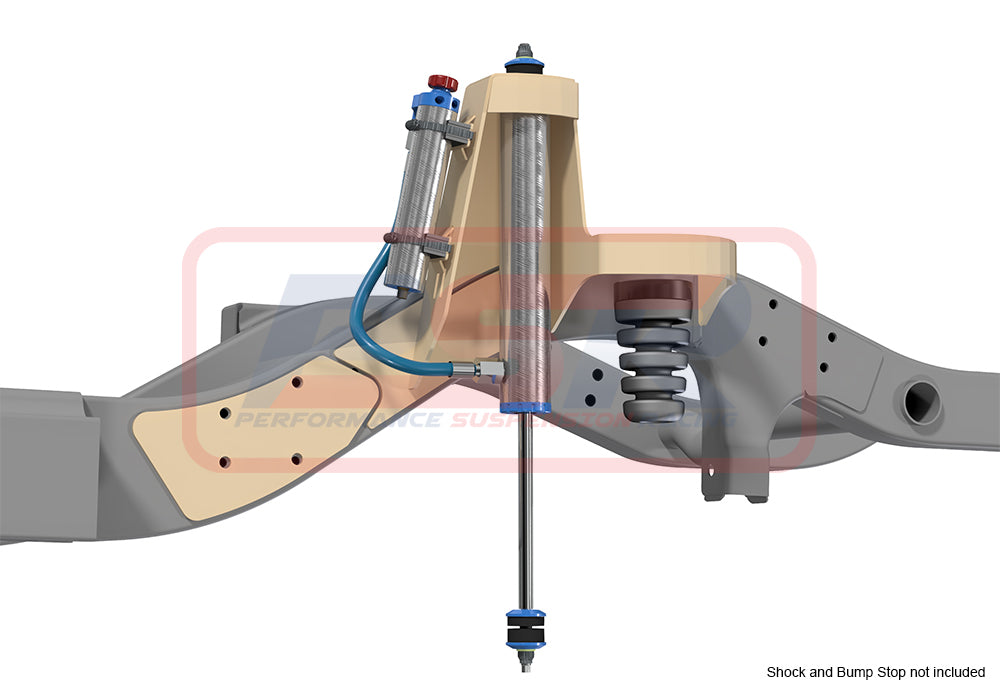 PSR Nissan Patrol GQ-GU Front Raised Shock Tower System 75mm (Weld in)(pin shock mounting)
