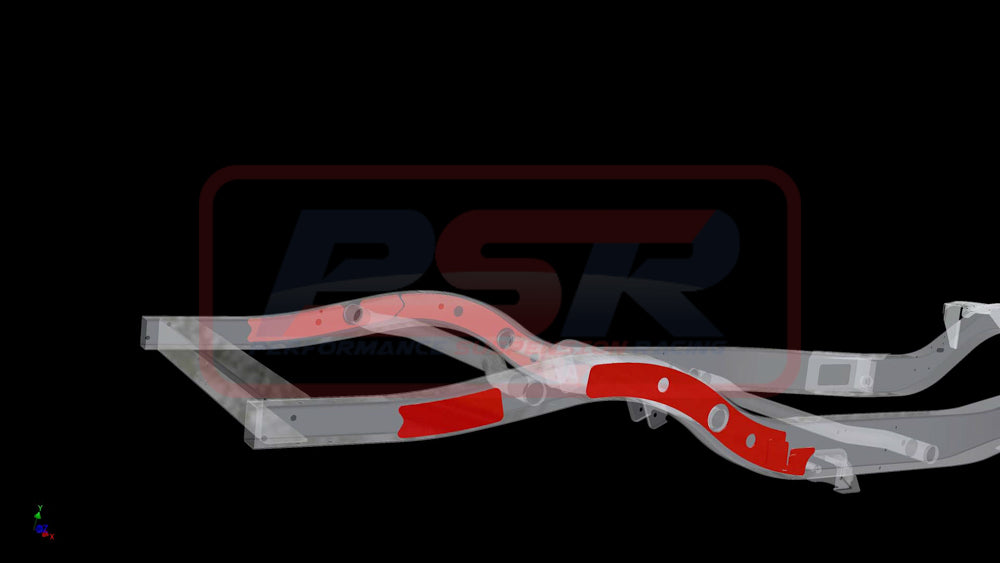 PSR Nissan Patrol GQ-GU Chassis Bracing Wagon Rear External (Mid body mount to tow bar)