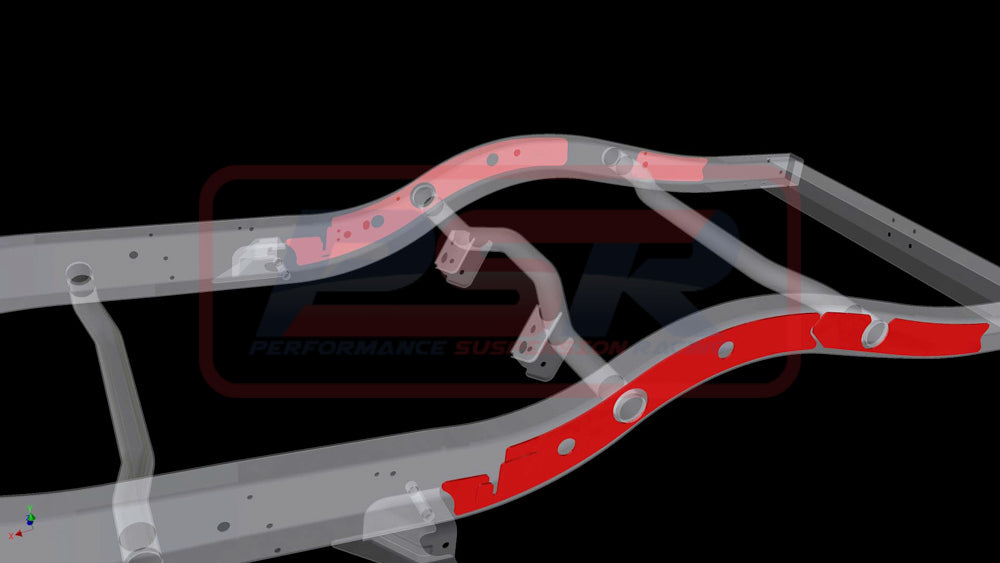 PSR Nissan Patrol GQ-GU Chassis Bracing Wagon Rear External (Mid body mount to tow bar)