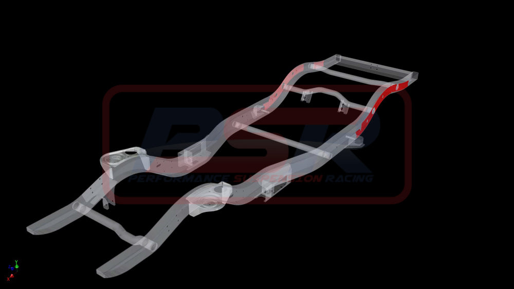 PSR Nissan Patrol GQ-GU Chassis Bracing Wagon Rear External (Mid body mount to tow bar)