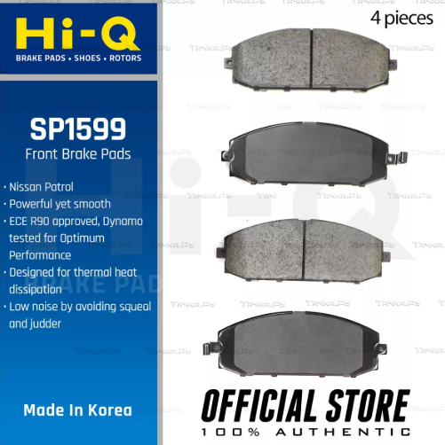 HiQ Front Brake Pads Set for Nissan Patrol GU TB42, TB45 & ZD30 - SP1599(SD) | HiQ