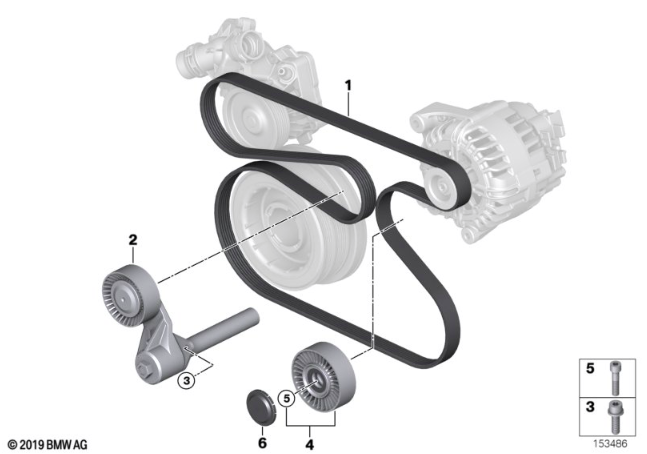 BMW Drive Belt Idler Pulley for M57N2 - INA 11287799859