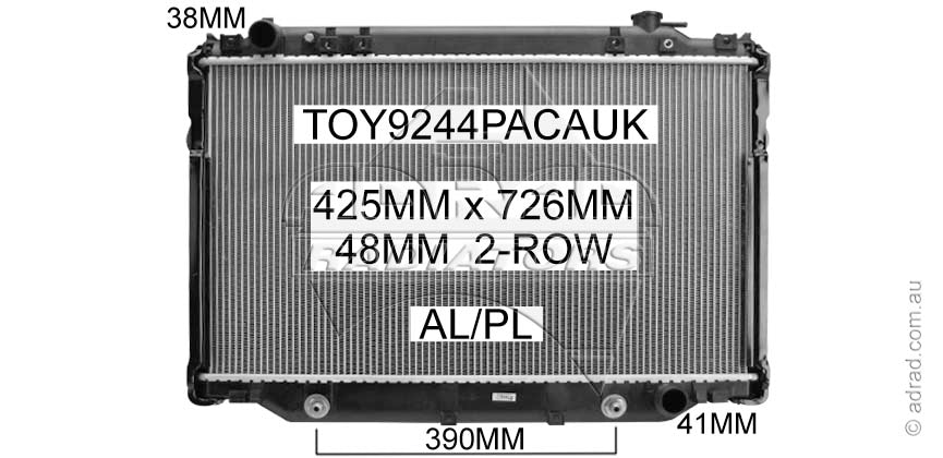 Adrad Alloy / Plastic Radiator for Toyota Landcruiser 80 Series Auto Diesel 90-98 HDJ80, HDJ81, HDJ82 + QIKAZZ Ultimate Fan