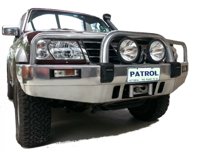Winch Cradle for Nissan GU Patrol with Genuine Alloy Bullbar | Aussie Offroad