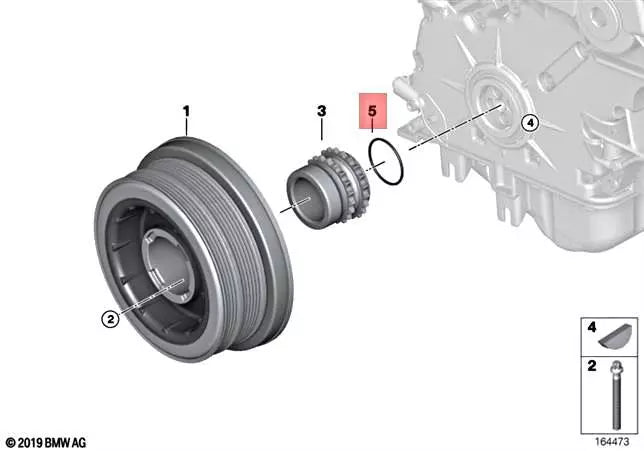 Genuine BMW Lower Crankshaft Sprocket O-Ring (394X22) for M57N2 - BMW 11217804748 | BMW