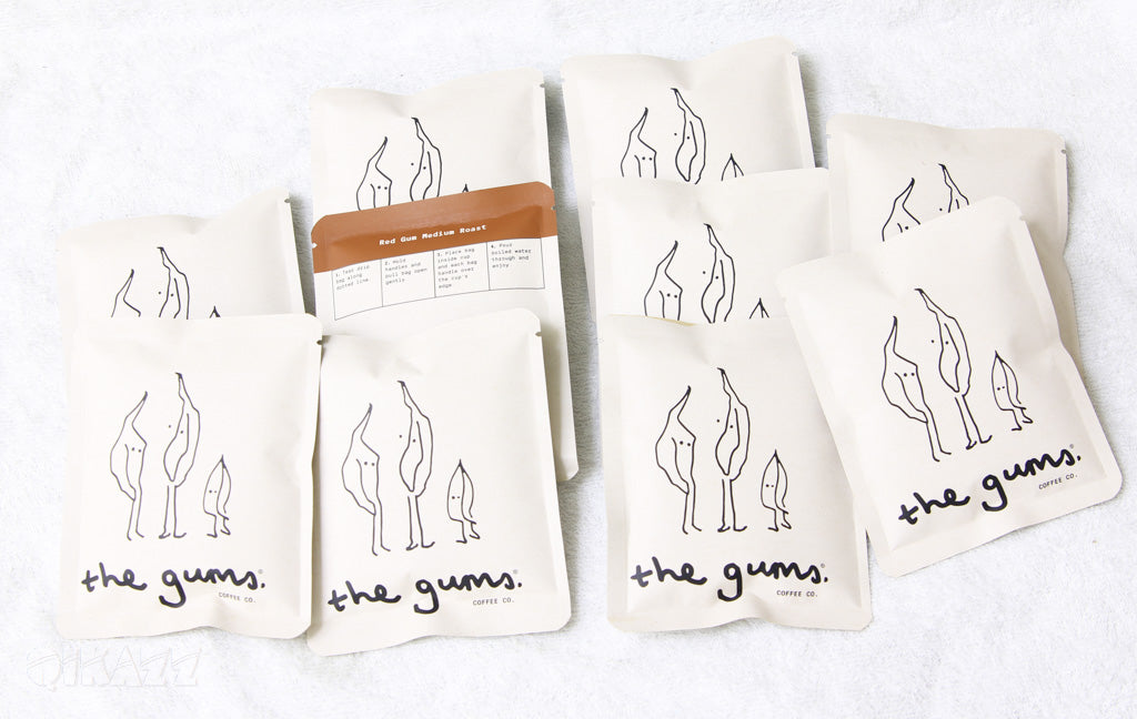 The Gums Coffee 10 Pack Drip Filters Red Gum Medium Roast | The Gums Coffee
