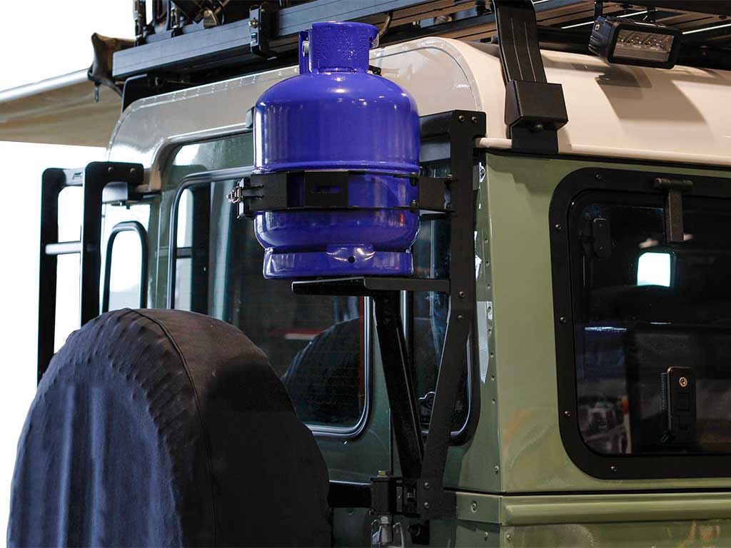 Land Rover Defender 90/110 Single Gas Bottle Bracket - by Front Runner | Front Runner