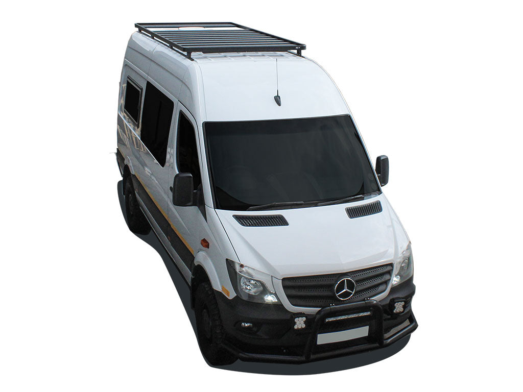 Mercedes Benz Sprinter 144in/170in / L2/L3 / MWB/LWB Wheelbase w/OEM Tracks (2006-Current) Slimline II Roof Rack Kit / Tall - by Front Runner | Front Runner