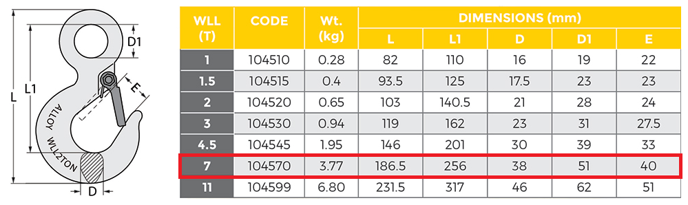 Large Winch Recovery Hook 7t - Monster Sized Hook | QIKAZZ 4x4 & Camping