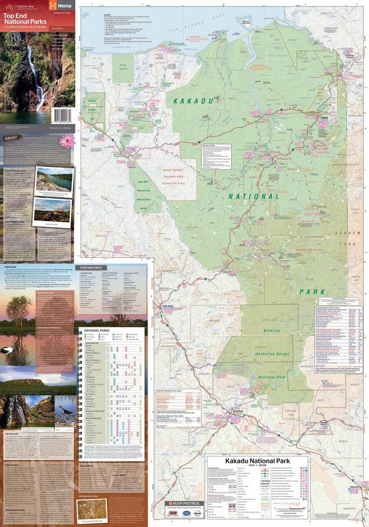 Hema Top End National Parks Map: Litchfield, Katherine & Kakadu 2th Edition | Hema