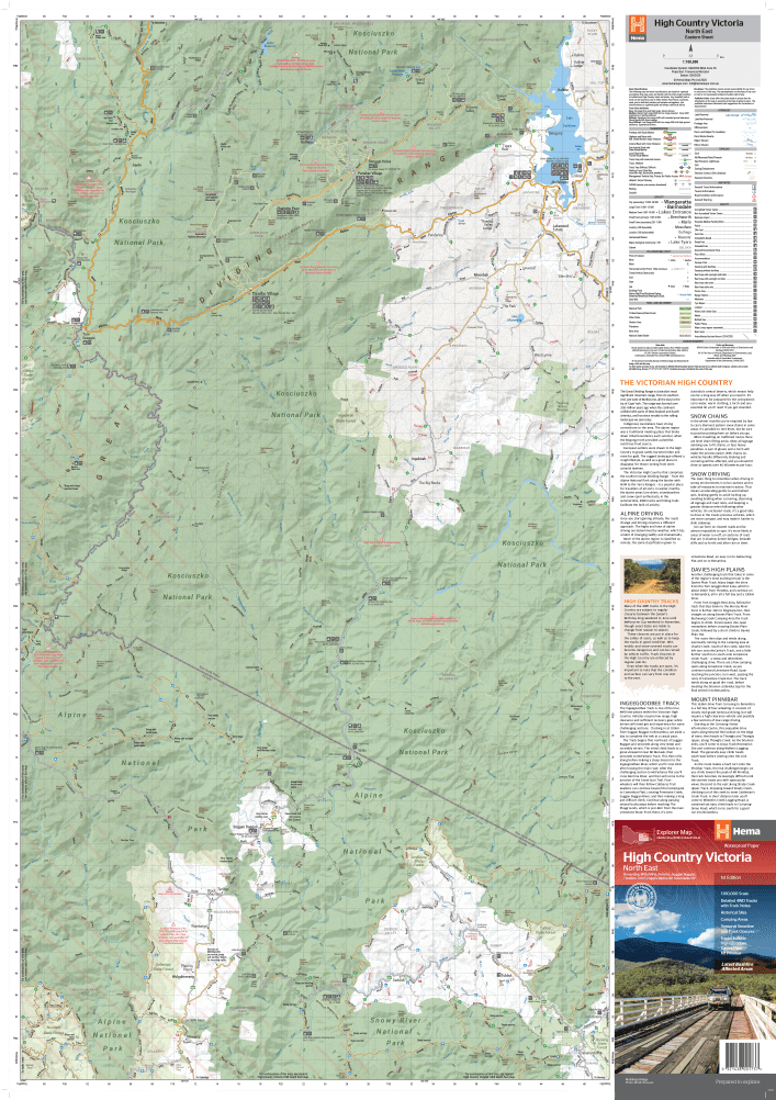 Hema The Victorian High Country - North Eastern Map 1st Edition | Hema