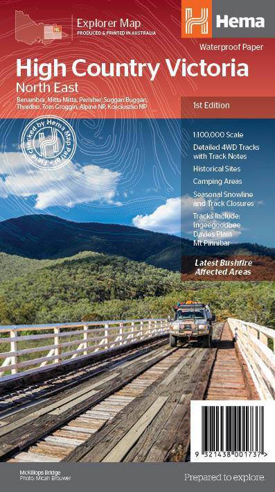 Hema The Victorian High Country - North Eastern Map 1st Edition | Hema
