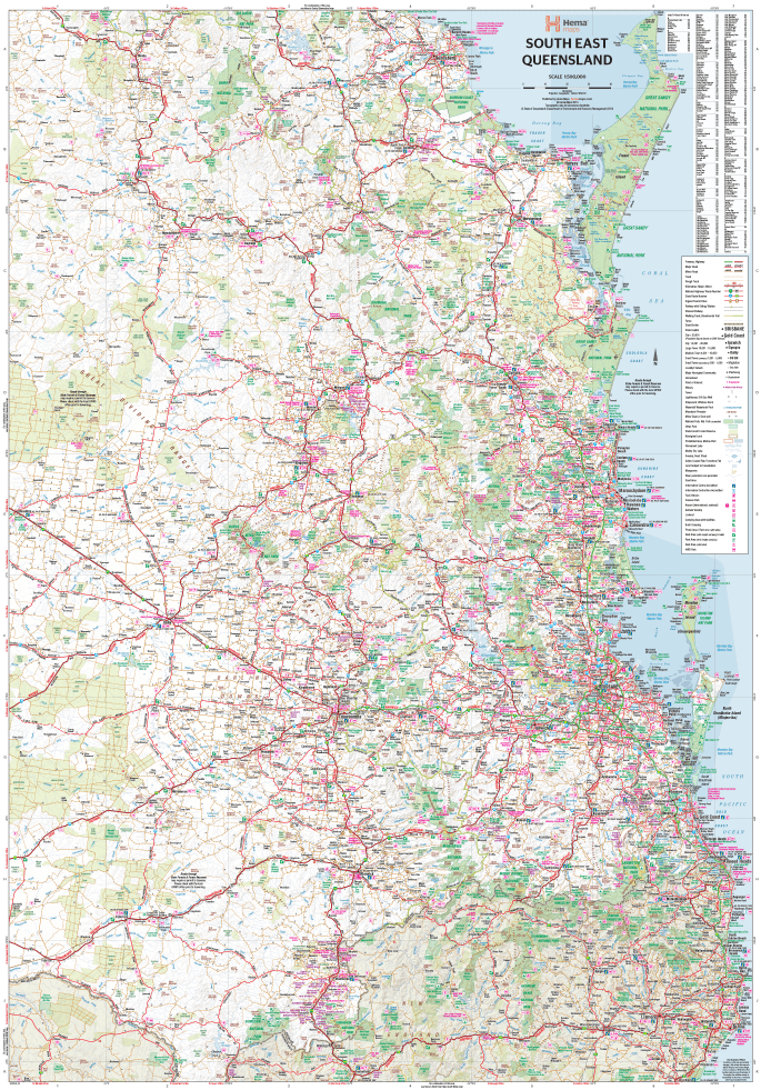 Hema South East Queensland featuring Landcruiser Mountain Park Map | Hema