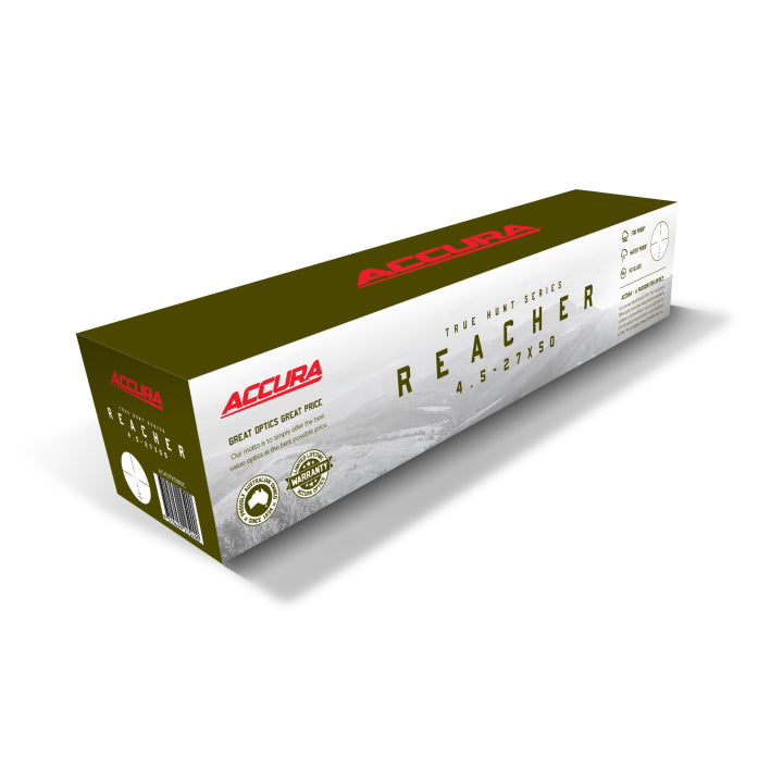 Accura Reacher 4.5-27x50 30mm BDC Illuminated Riflescope | Accura