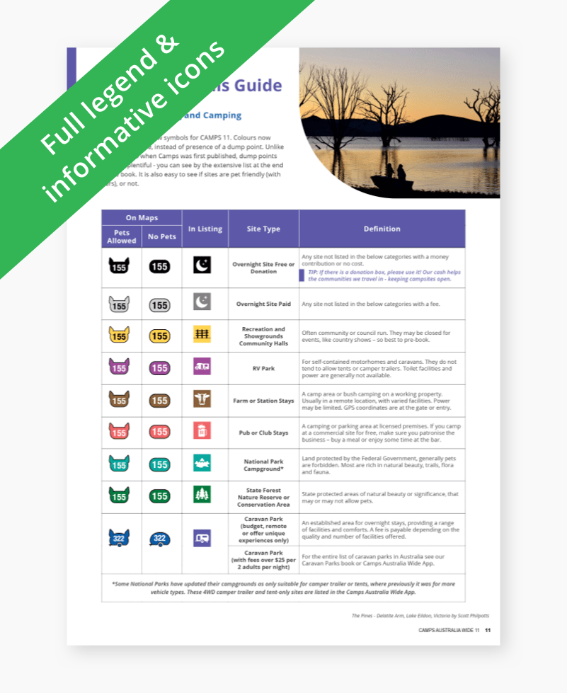 Camps 11 Easy to Read (B4 size with photos) | Camps Australia Wide