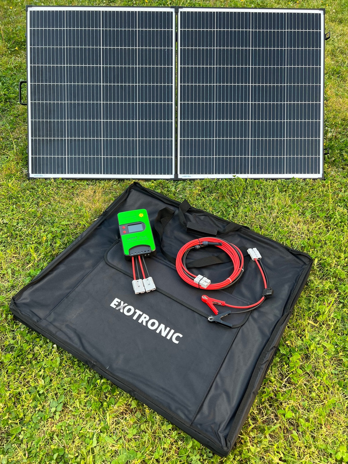 Exotronic 200W Portable Folding Solar Panel + 20A Bluetooth MPPT Solar Controller | Exotronic