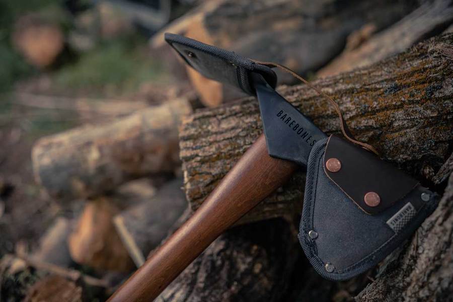 Barebones Pulaski Axe and Waxed Canvas Sheath | Barebones