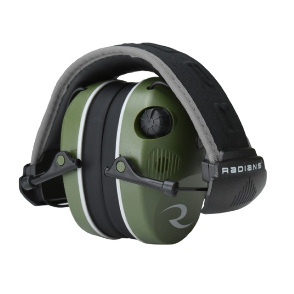 Radians R3400 Quad Mic Stereo Jack Earmuffs - Green / Black | Radians