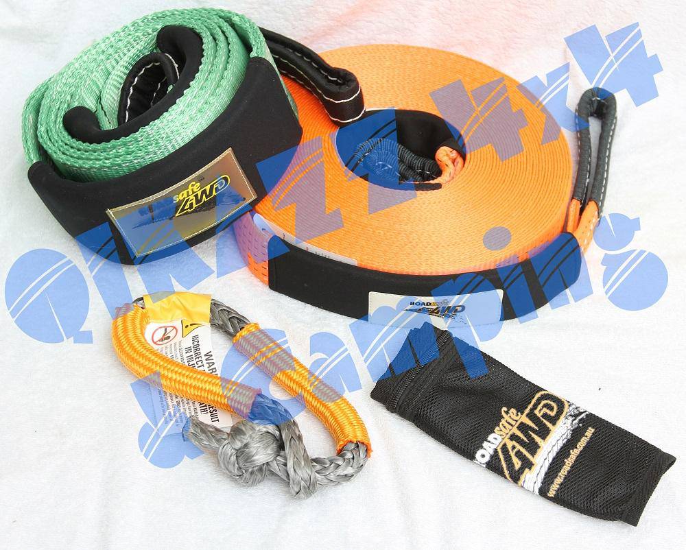Roadsafe 4wd Recovery Kit - Winch Extension, Tree Trunk Protector & Soft Shackle | Roadsafe