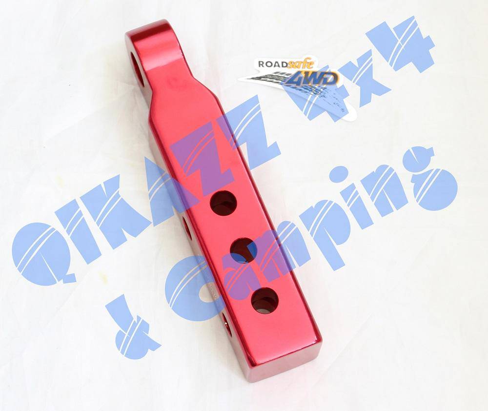 Roadsafe 4wd RED Alloy Extended Rear Recovery Hitch + Shackle | Roadsafe