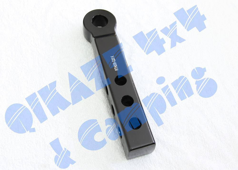 Roadsafe 4wd BLACK Alloy Extended 40x40mm Rear Recovery Hitch + Shackle | Roadsafe