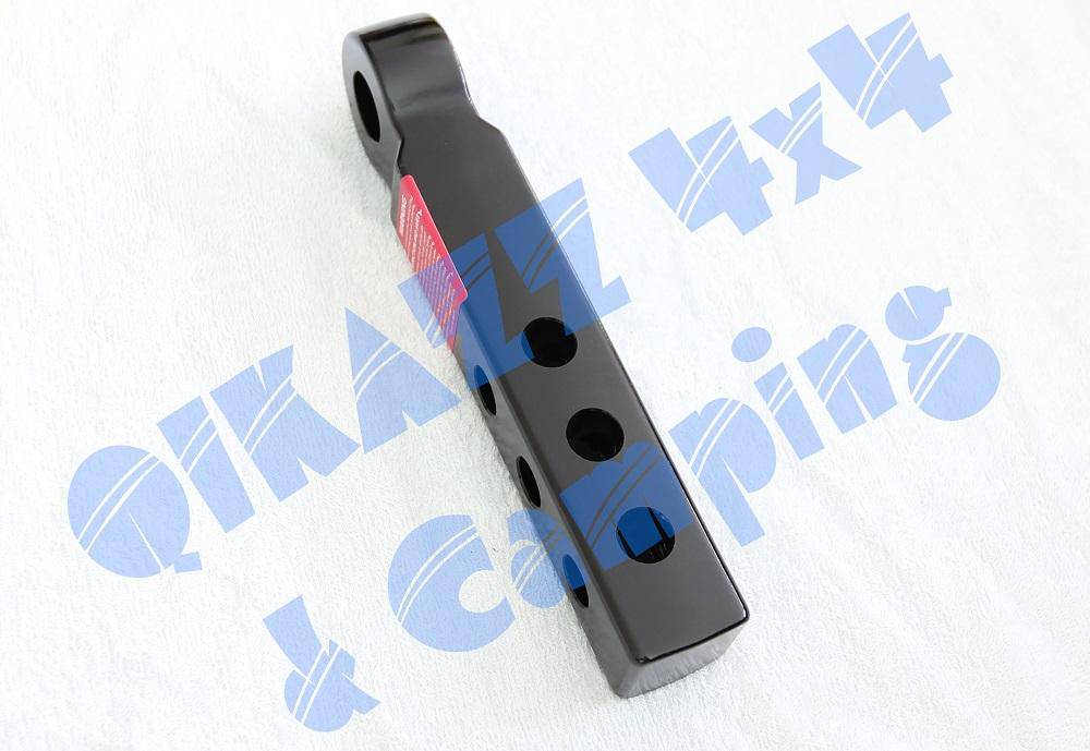 Roadsafe 4wd BLACK Alloy Extended 40x40mm Rear Recovery Hitch + Soft Shackle | Roadsafe