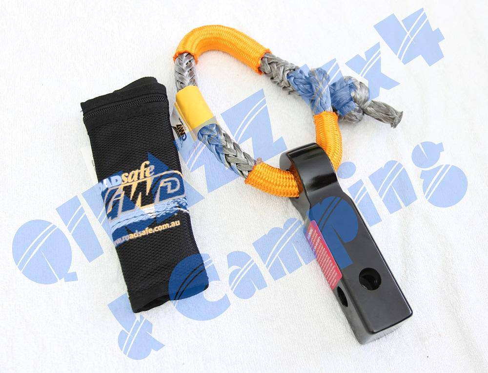 Roadsafe 4wd RED Alloy 40x40mm Rear Recovery Hitch + Shackle