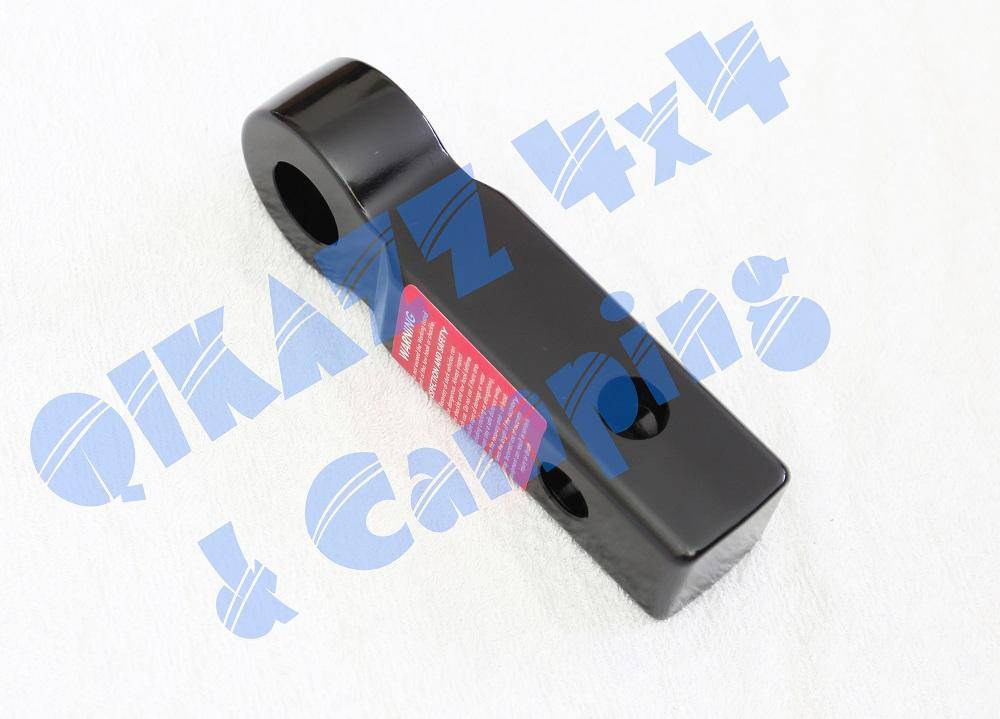 Roadsafe 4wd BLACK Alloy 40x40mm Rear Recovery Hitch + Soft Shackle | Roadsafe