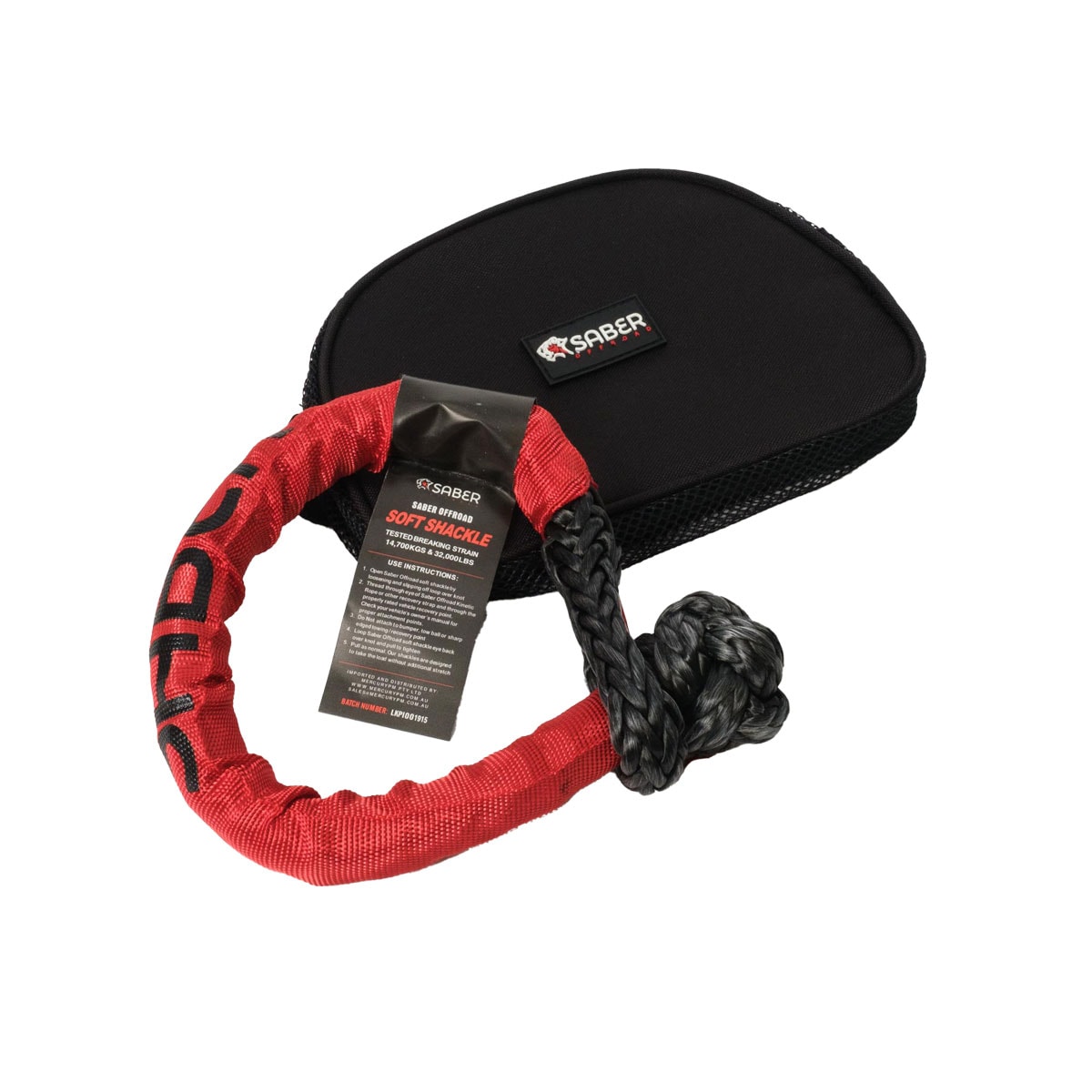 Saber Offroad 18,000kg Soft Shackle with Protective Sheath | Saber Offroad