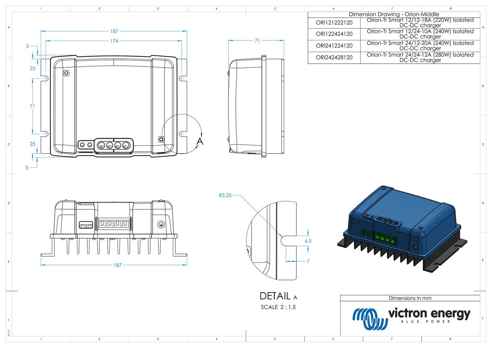 Victron Energy Orion-Tr Smart DC-DC Charger Isolated 12/12-18 (220W) | Victron Energy