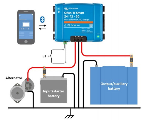 Victron Energy Orion-Tr Smart DC-DC Charger Non-Isolated 24/12-30 (360W) | Victron Energy