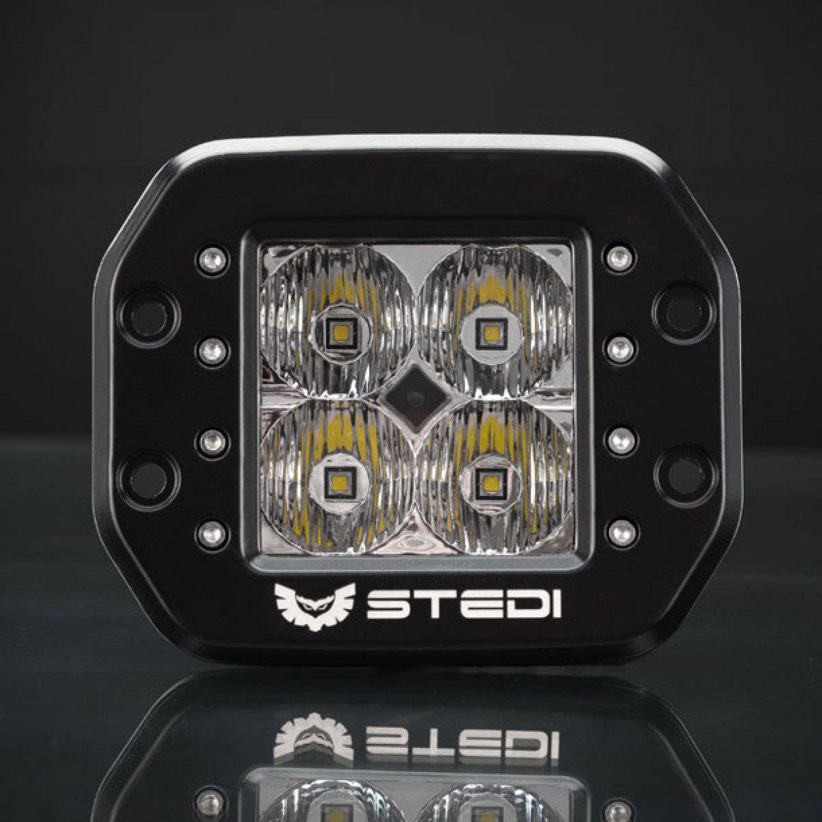 Stedi C-4 Black Edition Flush Mount LED Light Cube | Flood | Stedi