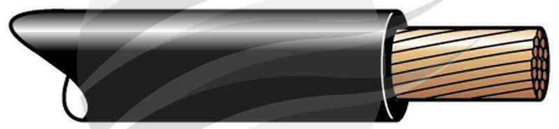 TYCAB Battery Cable 6 B&S Black Sheath - 1m | TYCAB