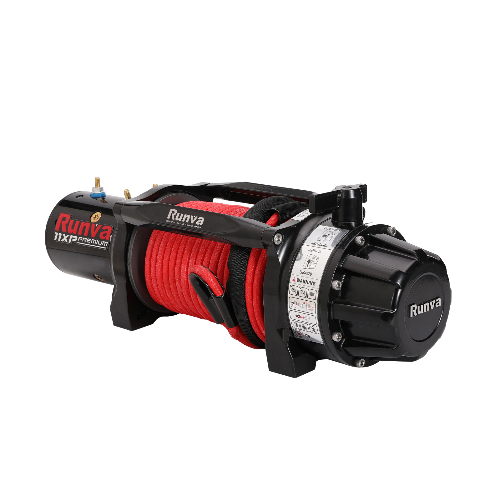 Runva 11XP PREMIUM RED 12V with Synthetic Rope (INCLUDES HANDHELD)